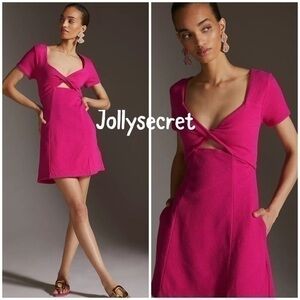 NEW Anthropologie Maeve mini cut out dress